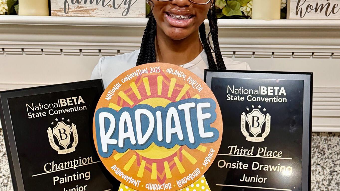 Northwestern Middle School student wins Junior Painting Championship at the 2025 National Beta Convention